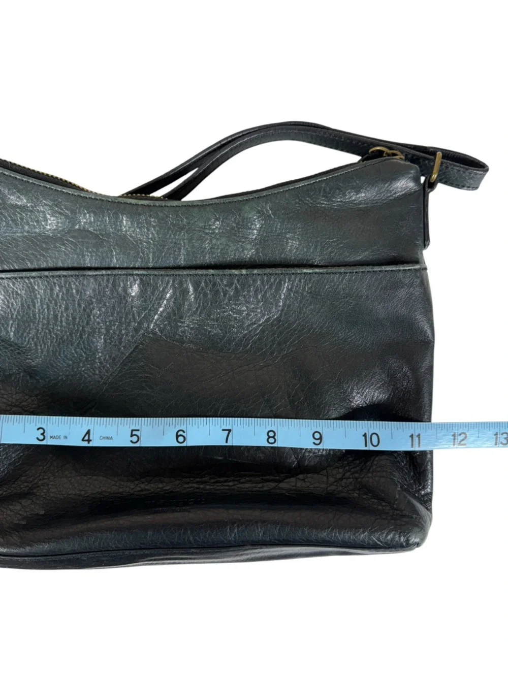 Margot Black Leather Crossbody Bag